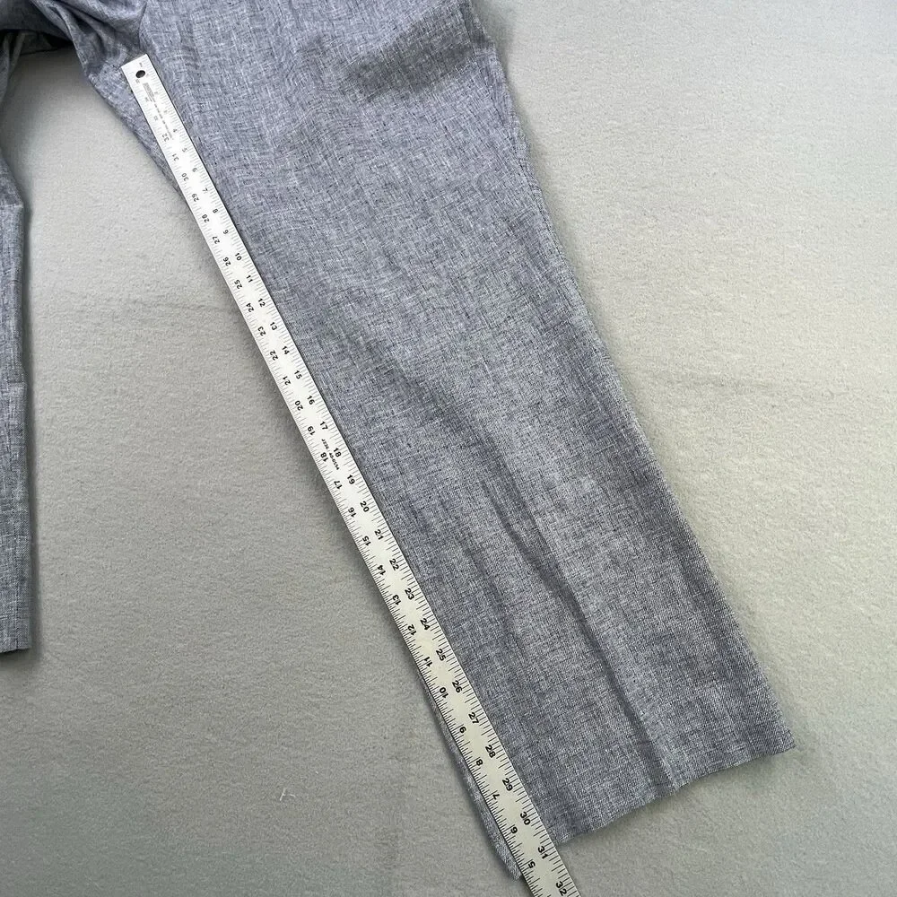 Banana Republic Linen Blend Pants Mens 32x32 Blue Slim Fit Wedding Resort Beach